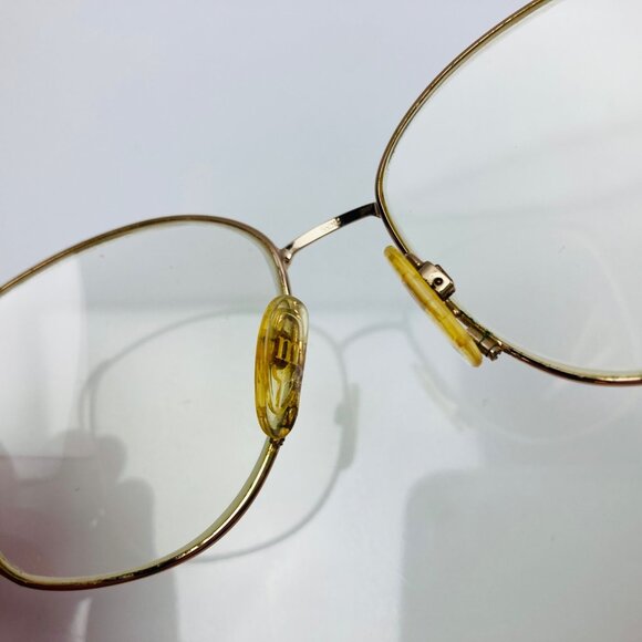 Vintage Marcolin Eyeglass Frames Only 56-16-130 Italy Gold / Purple Blue 80s - Picture 10 of 10